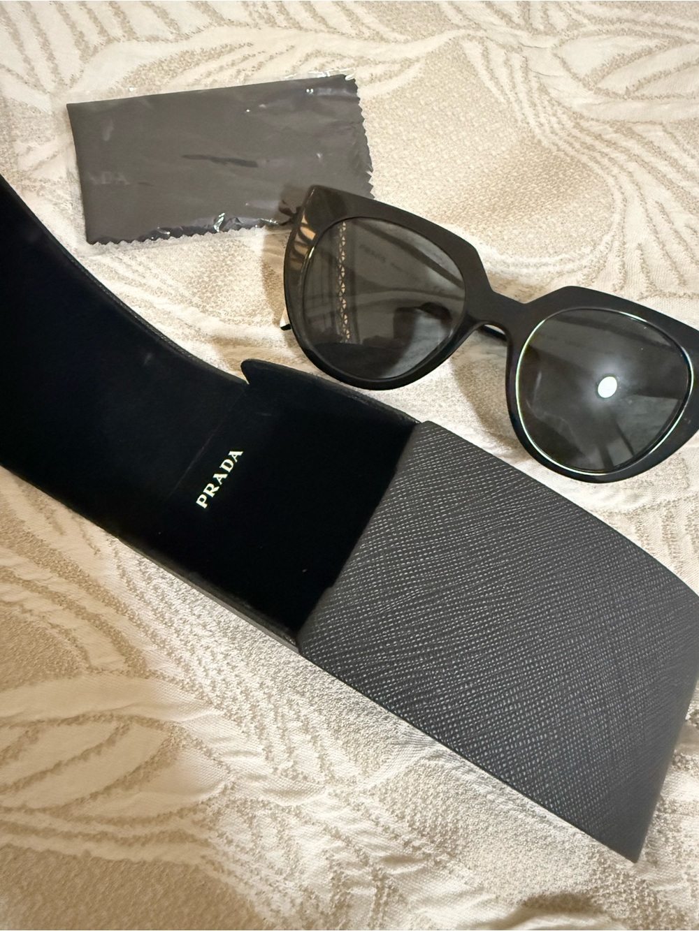 Prada Black Cat-Eye Sunglasses PR 14WS